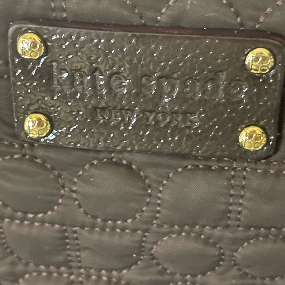 Kate Spade Quilted dark leather tote with signature lining - Picture 3 of 5